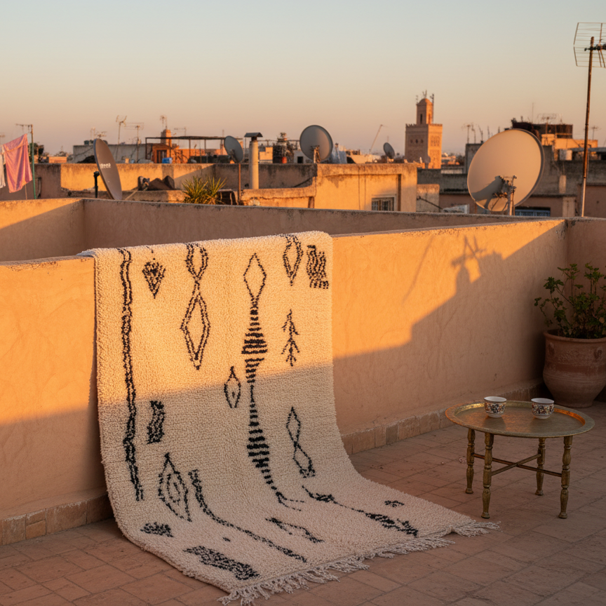 Nehal Handwoven Moroccan Wool Rug 4.5x8.5