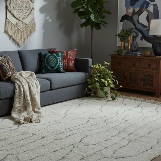 Fes Handwoven Moroccan Wool Rug 7x10