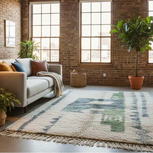 Casablanca Handwoven Moroccan Wool Rug 7x10