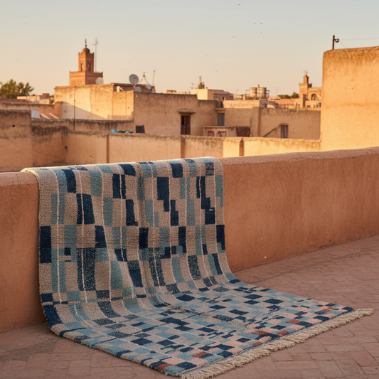 Kenitra Handwoven Moroccan Wool Rug 5x8