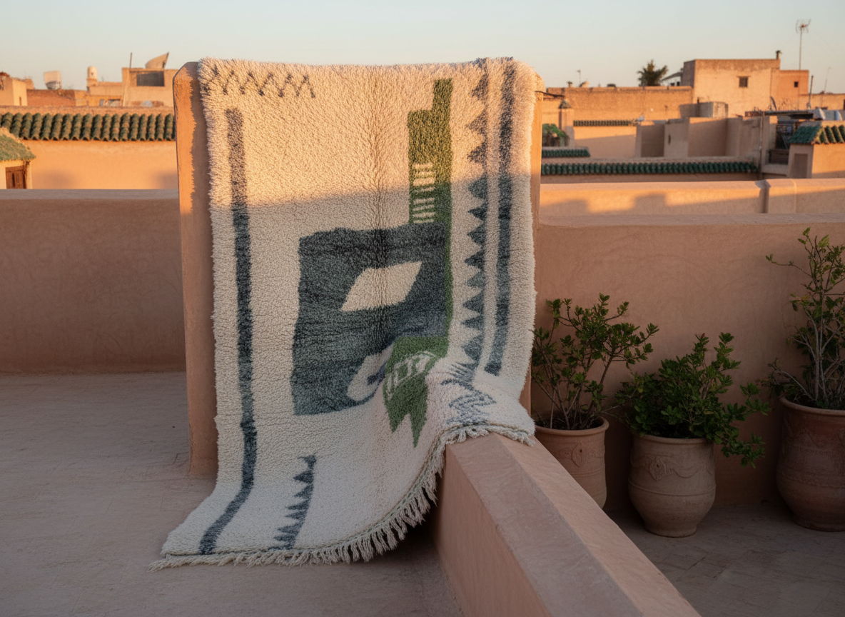 Casablanca Handwoven Moroccan Wool Rug 7x10