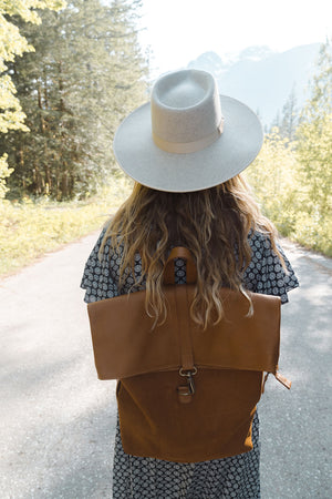 Torres Leather Fold-Over Backpack