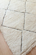 Load image into Gallery viewer, Beni Ourain Moroccan Wool Rug - Engraved Black Diamonds III
