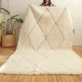 Load image into Gallery viewer, Beni Ourain Moroccan Wool Rug - Double Diamonds
