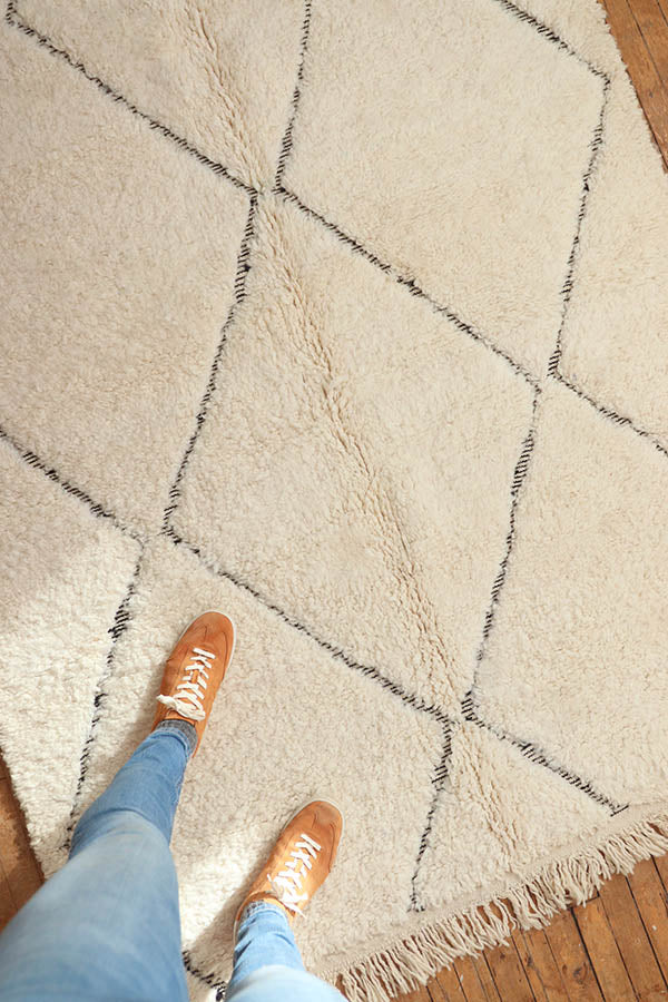 Beni Ourain Moroccan Wool Rug - Diamonds