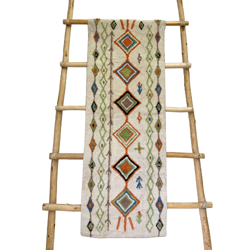 Multi-Coloured Diamond Machine Washable Runner