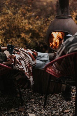 Cochasqui Reversible Blanket  //  Brown/Red/Rust/Black