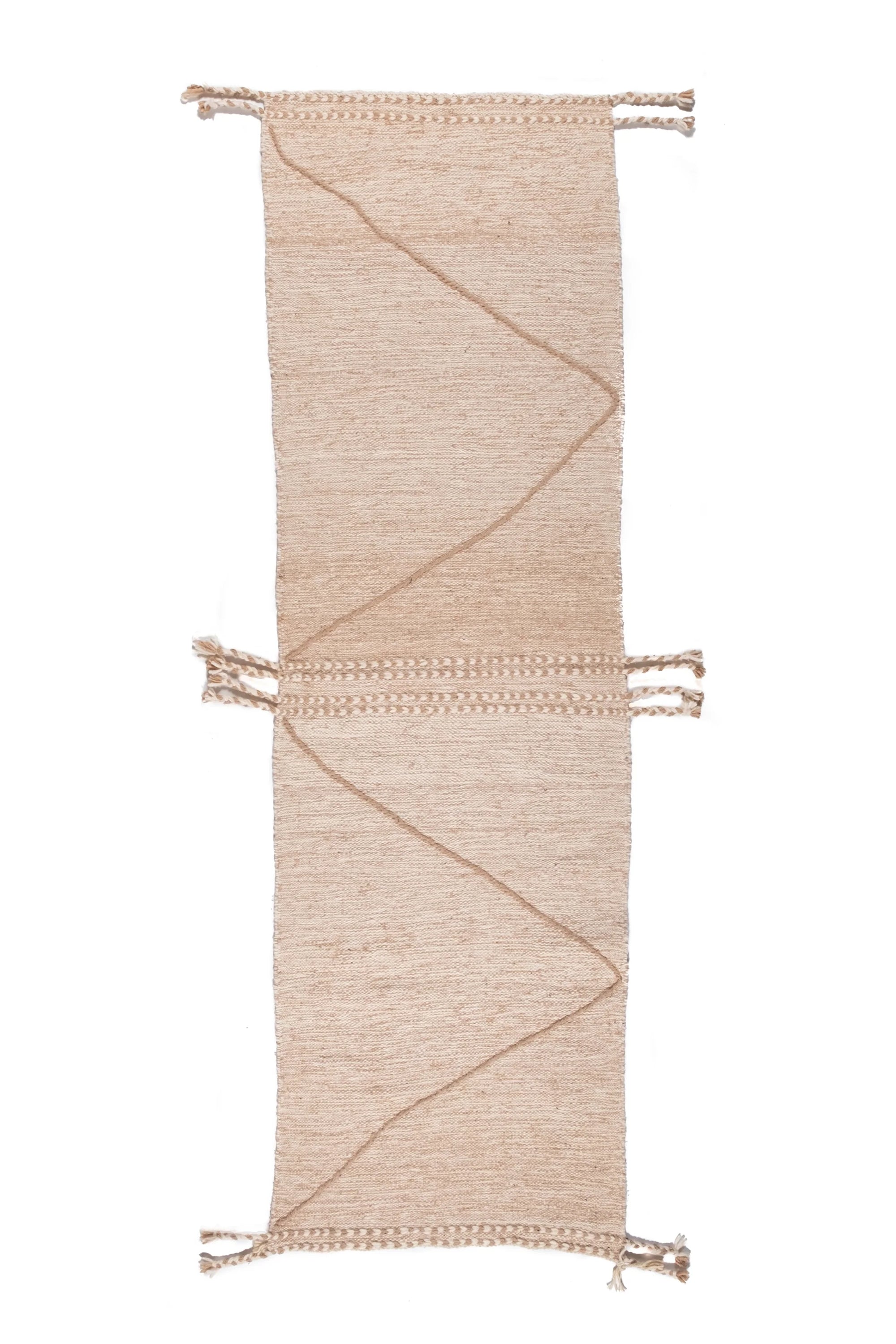 Kilim Handwoven Moroccan Wool Rug // Beige
