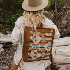 Cruz Leather Aztec Slim Backpack