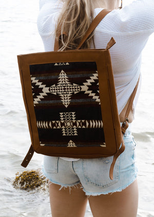 Cruz Leather Aztec Slim Backpack