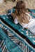 Manta Aztec Reversible Blanket  //  Teal/Turquoise/Cream