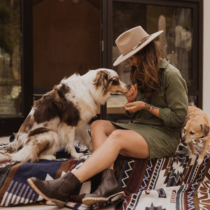 Portoviejo Aztec Reversible Blanket  //  Navy/Red/Rust