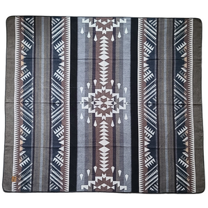 Guayaquil Aztec Reversible Blanket  //  Beige/Grey/Navy