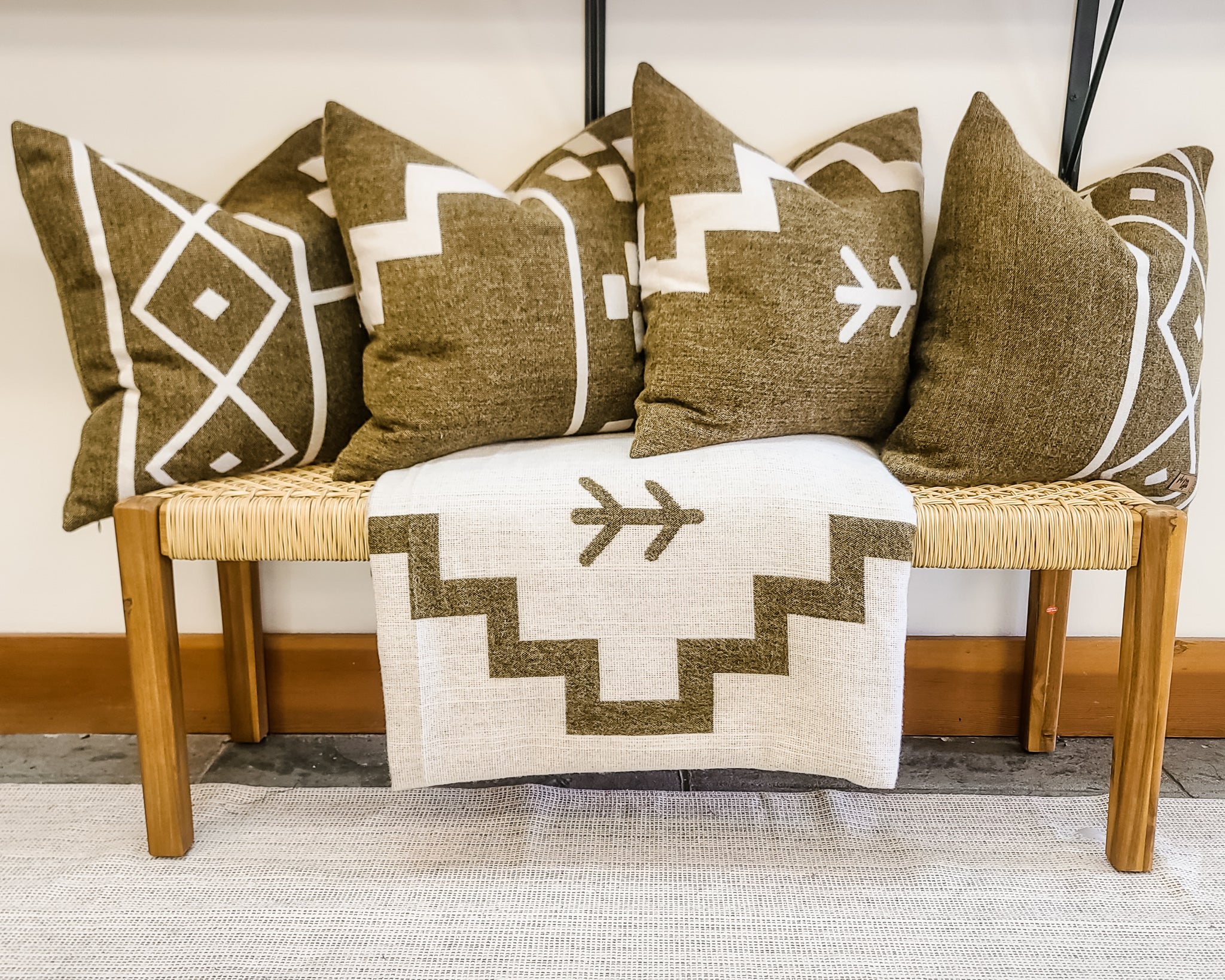 Isabela Diamond Squares Pillow Cover