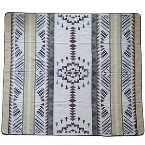 Guayaquil Aztec Reversible Blanket  //  Beige/Grey/Navy
