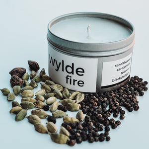 Wylde Fire Candle  //  Sandalwood/Cardamom/Black Pepper