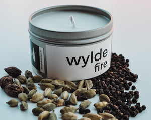 Wylde Fire Candle  //  Sandalwood/Cardamom/Black Pepper