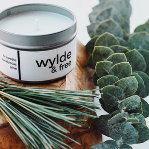 Wylde & Free Candle  //  Fir Needle/Eucalyptus/Pine