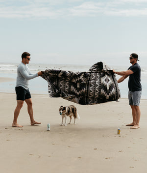 Otavalo Aztec Reversible Blanket  //  Grey/Black/Cream