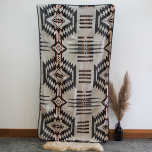 Mica Aztec Reversible Blanket  //  Grey/Rust/Navy