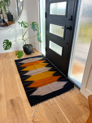 Zipolite Aztec Handwoven Mexican Rug