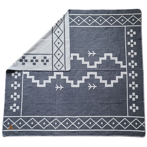 Mojanda Zapotec Reversible Blanket  //  Grey/Cream