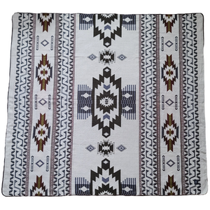 Yasuni Aztec Reversible Blanket  //  Olive Green/Rust/Grey